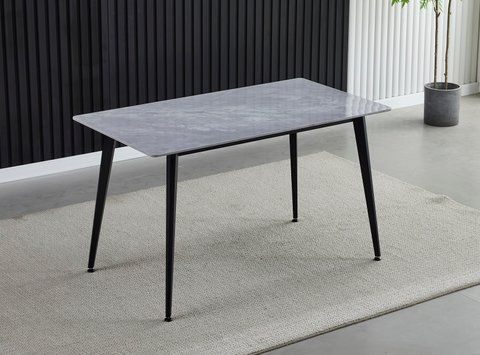 Стіл SABA CERAMIC 130*70 сірий глянець/чорний каркас Стіл SABA CERAMIC фото